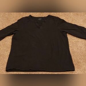 Relativity Black 3/4 Sleeve Knit Top Stretch Cotton Blend Women’s 2X